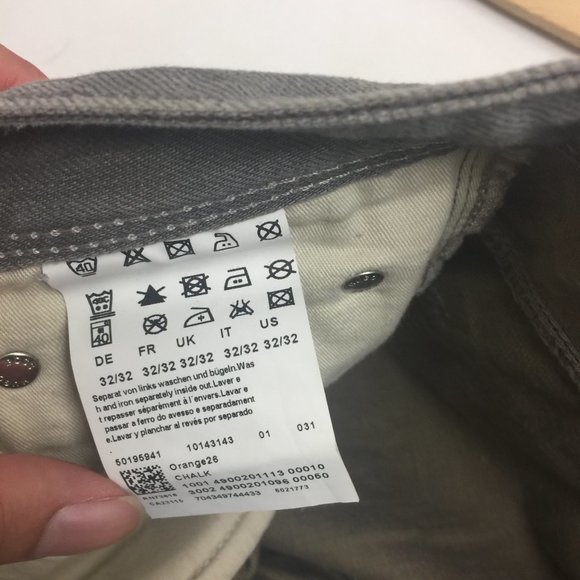 Hugo Boss Orange Regular Fit Chalk Jeans Sz 32x32 - Picture 3 of 5